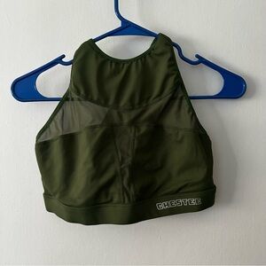 ChesTee Olive Green Sports Bra